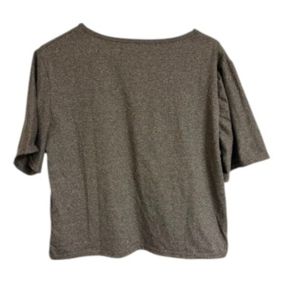 Gray Cropped Women's Workout Top - Size L - Picture 2 of 3